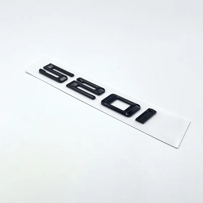 Glossy Black Letter 520i 523i 525i 528i 530i 535i 540i Emblem For BMW 5 Series E60 E61 F10 F11 G30 Car Trunk Logo Sticker PS9