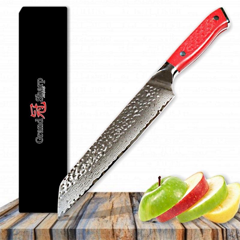 8.5 Inch Damascus Chef Knife Japanese Damascus Stainless Vg10 Steel Kitchen Kiritsuke Knife Cooking