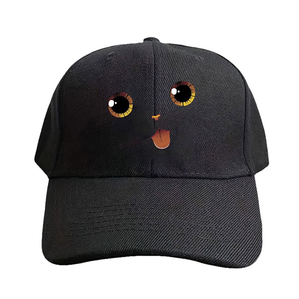 Cute Black Cat Minimalist Tongue Cap Summer Women Unisex Adult Peaked Hat Casual Adjustable Printed Baseball Caps Trucker Cap