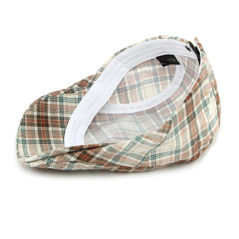 Frühling Sommer Karomütze Damen Britische Schirmmütze Retro Progressive Kappe Herren Malermütze