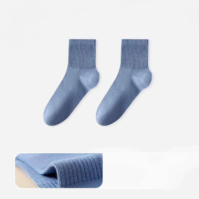 Chaussettes d'automne décontractées pour hommes, en pur coton 10A bactériostatique, anti-transpirantes, déodorantes, sans couture