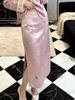 Elegant Embroidered Acetate Half Skirt - New Chinese Style Spring Collection