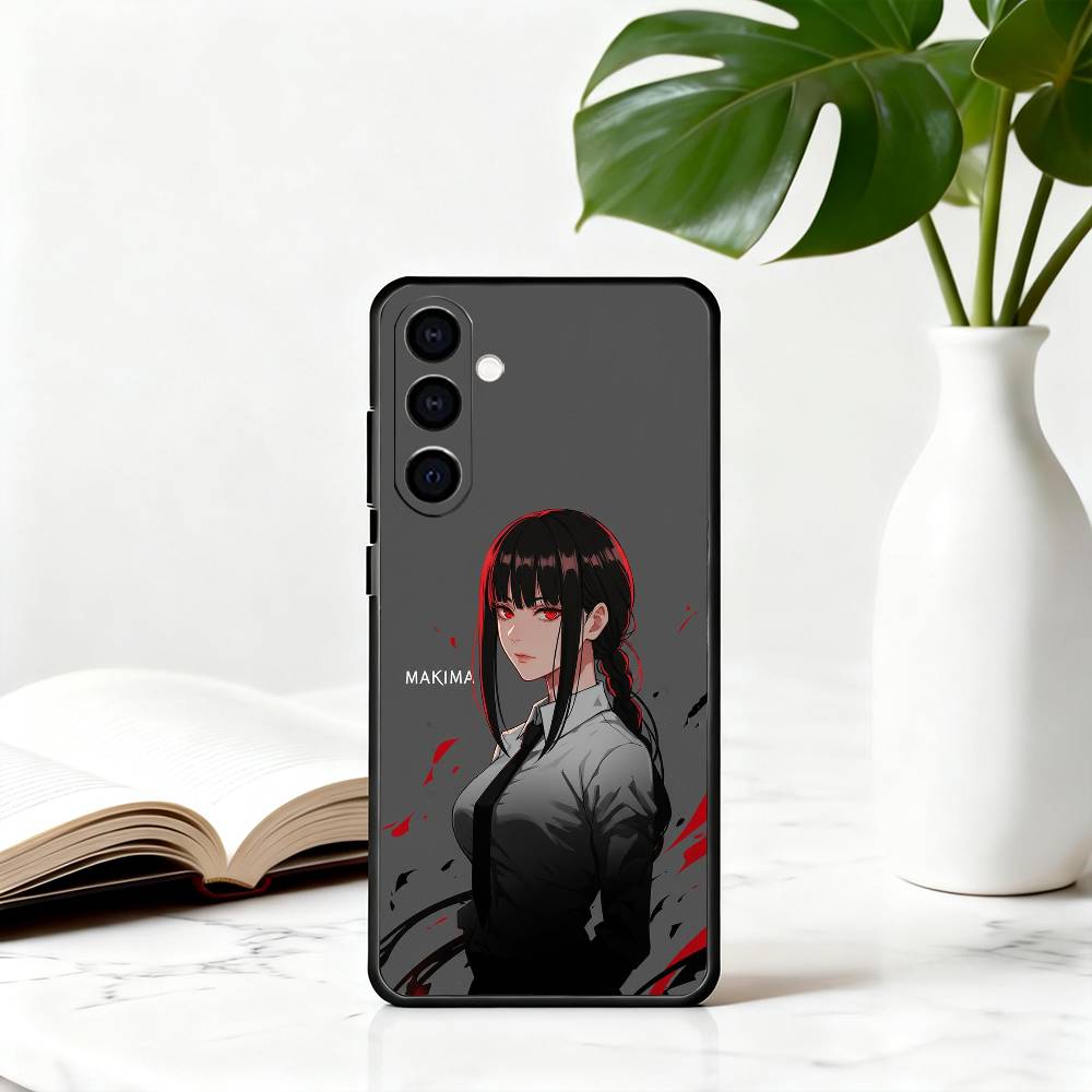 C-Chain-saw Man M-Makima-CMM Phone Case For Samsung Galaxy A73,A72,A71,A70,A53,A52,A51,Others Soft Black Cover