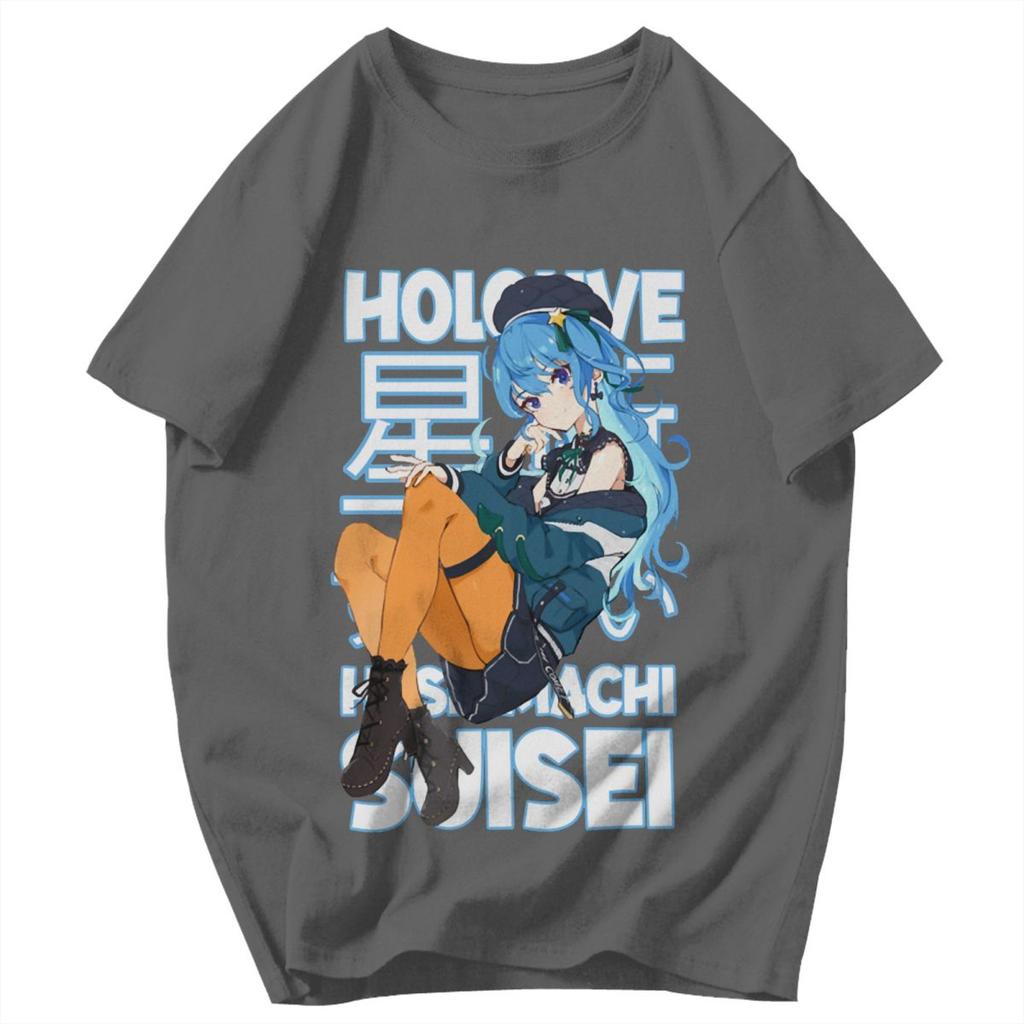 Men T Shirt Idol Showdown Hololive Hoshimachi Suisei Gifts Y2K Graphic Tees Unisex Clothes T Shirts
