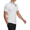adidas Gameset Solid Color Logo Micro Mark Tennis Sports Short Sleeve Polo Shirt White Men's HB9135