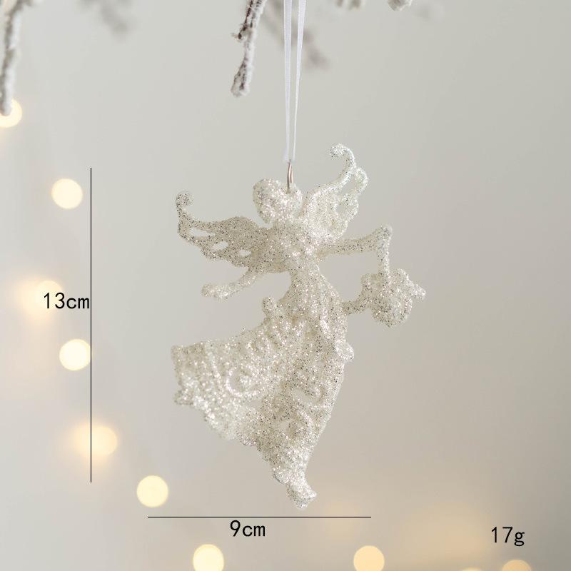 1Pcs Christmas Decoration Glitter Angel Hanging Xmas Tree Pendant Ornament for Home Decor New Year Gifts Navidad Accessories