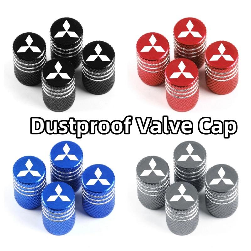 4PCS Aluminum Alloy Wheel Valve Caps for Mitsubishi All Models Eclipse Cross ASX Mirage Tire Rim Stem Cover Anti-rust Accessorie zjcr96