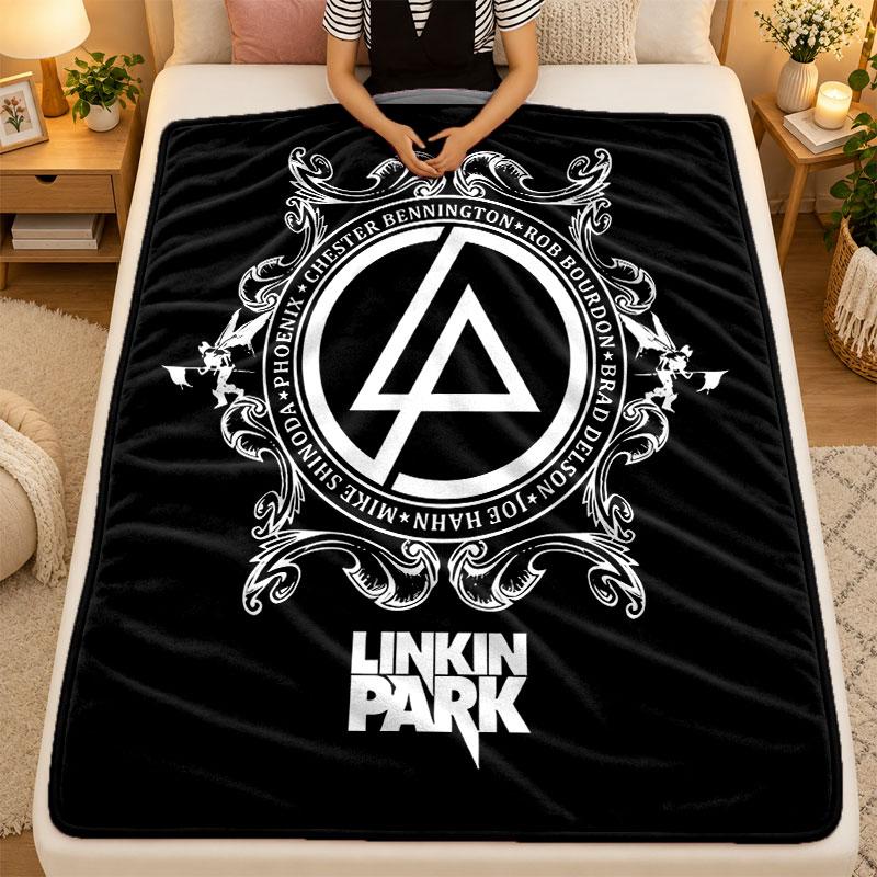 Flannel BlanketLinkin Park Warm Soft Throw Blanket for Indoor Sofa Bed Living Room Use