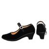 Women's Black Soft Sole High-Heeled Cloth Shoes – Non-Slip, Breathable, Shallow Mouth Design, Ideal for Hotel Work and Etiquette.