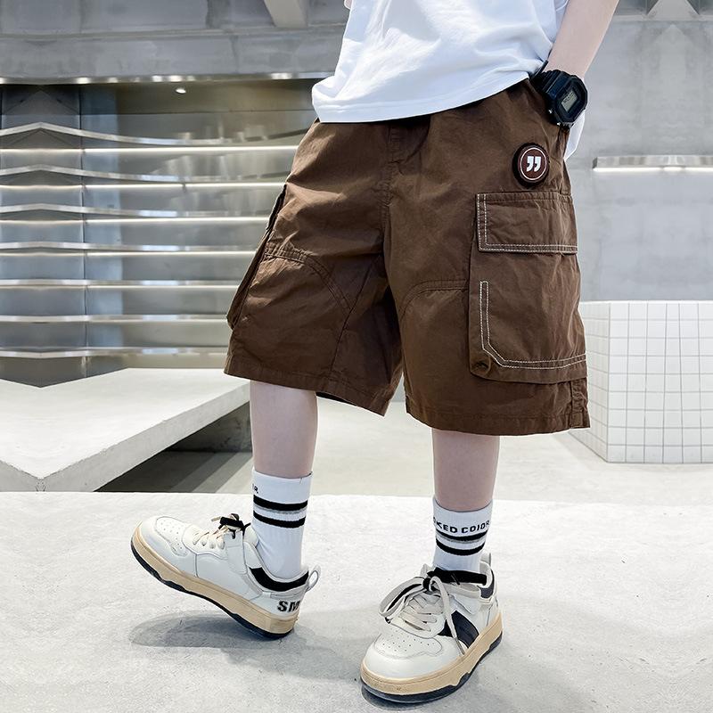 Boys Casual Loose Shorts Summer Kids Handsome Overalls Quarter Pants