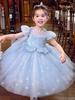 Girls' Princess Dress Summer Dress 2026 New Children's Puff Mesh Bubble Sleeve Dress Girls' Birthday Dress