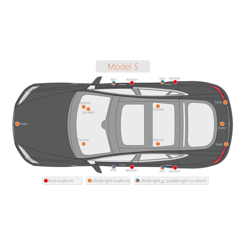 Tesla Model 3/X/S Footwell, Welcome, and Trunk Ambient Lights