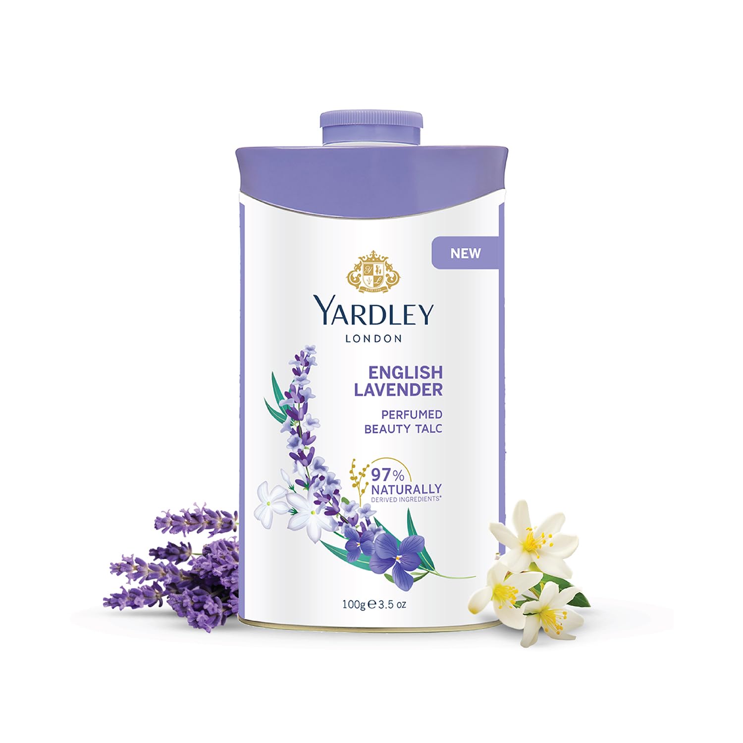 

Yardley London English Lavender Perfumed Talc 100g Luxury Fragrant Body Powder for Soft Skin