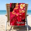 1pc Princess8 Beach Towel with Custom Name, Beach/Swimming/Bath/Picnic/Camping Towel, Suitable for Seaside Beaches
