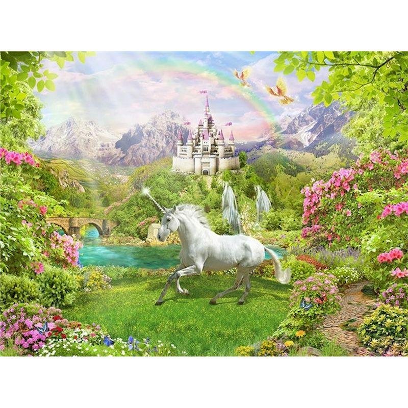 Diamond Embroidery Full Round Diamond Painting Kit 5D DIY Cross Stitch Rhinestone Mosaic Castle Landscape Home Decor