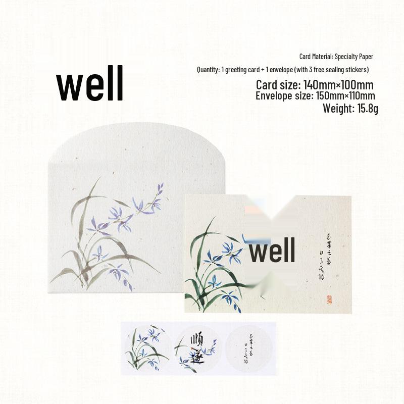 Mò Mò Greeting Card Set - Human World Series - Artistic Chinese Style - Gift Decoration Blessing Cards