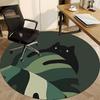 1pc Cat Night Office Round Area Rug, Indoor Mat Suitable For Office, Under Office Chairs Bedroom Living Room Home Decor, Room Deco