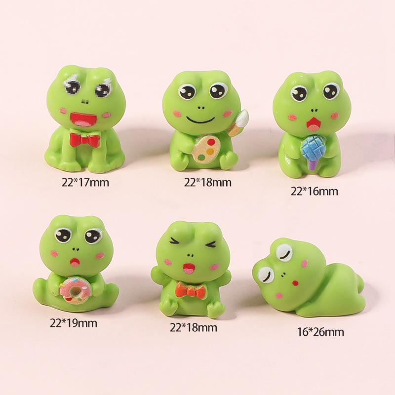 3D Harz Cartoon Frosch Ornament: Süße & Lustige Figur für Auto- oder Bürodekoration