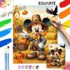 Mickey Mouse Thanksgiving Harvest Pumpkins Oil Paint Hand Painting Art Kit. Home Decor Gift