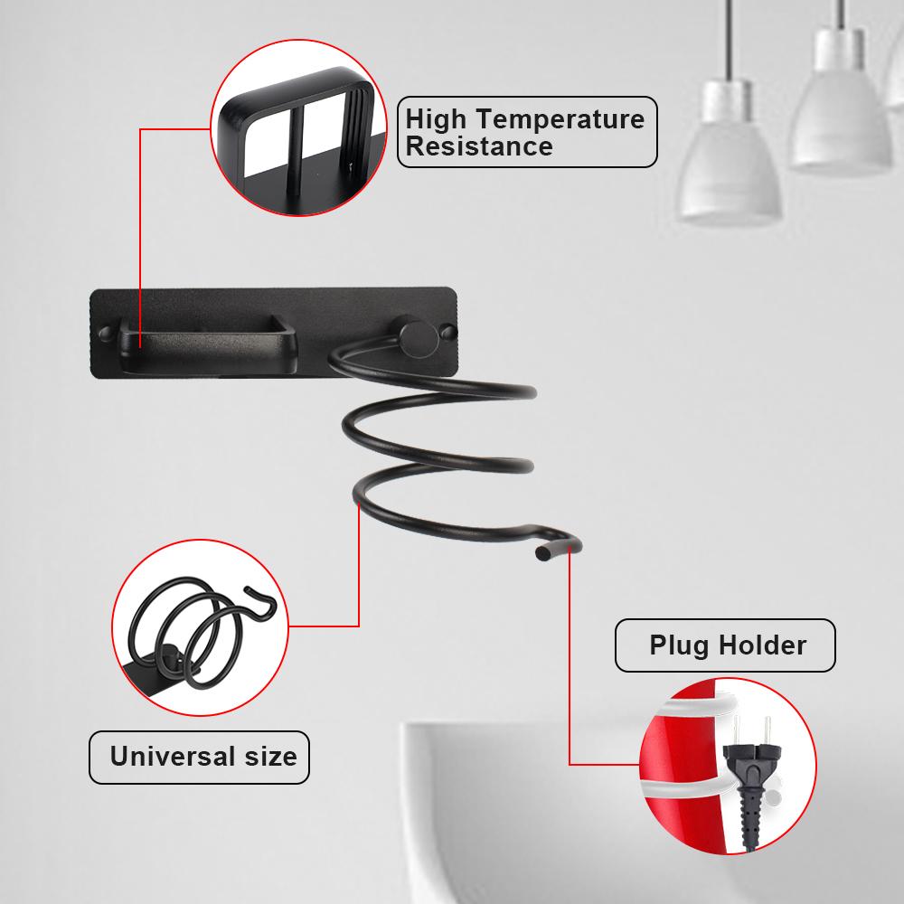 Haarglätterhalter, Aufbewahrungsregal, Badezimmerregal, Aufbewahrungszubehör, Haartrocknerhalter, Regal, Organizer, Wandmontage, Platz aus Aluminium