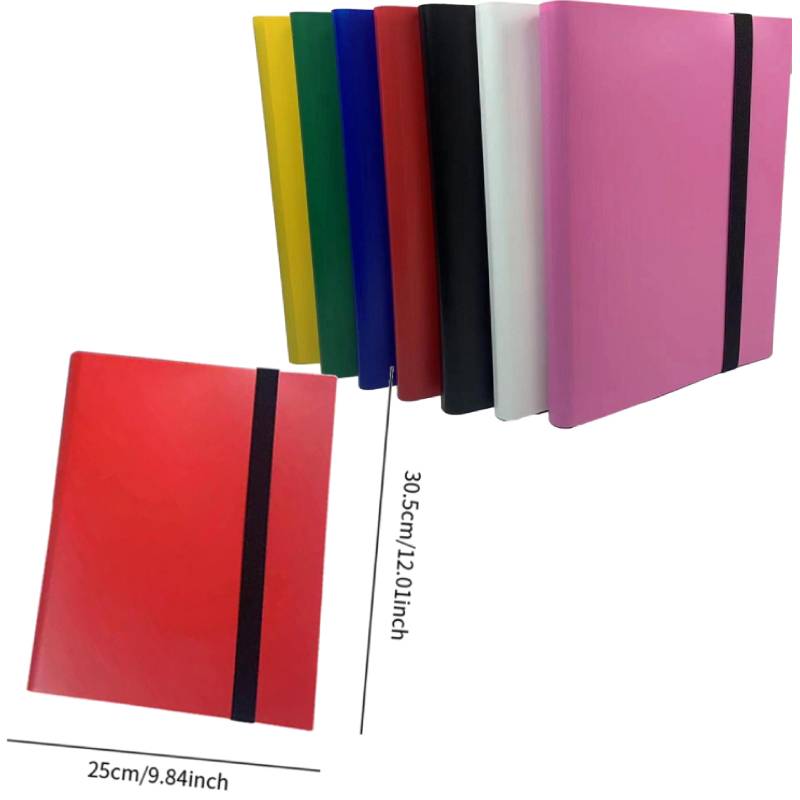 4 Pockets Trading Card Carrying Binder Card Collection Binder for Sports Cards Card Books Card Storage Case