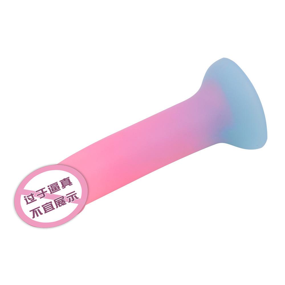 Colorful Jelly Silicone Soft Simulation Penis Xiao Hua Tou Pink Blue Small Butt Plug Women's Masturbation Device Sex Product