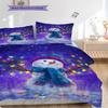 Snowman Pattern Bedding Quilt Set Quilt Cover Pillowcase Home Decoration Birthday Gift (1 * duvet cover + 2 * pillowcase, without core)