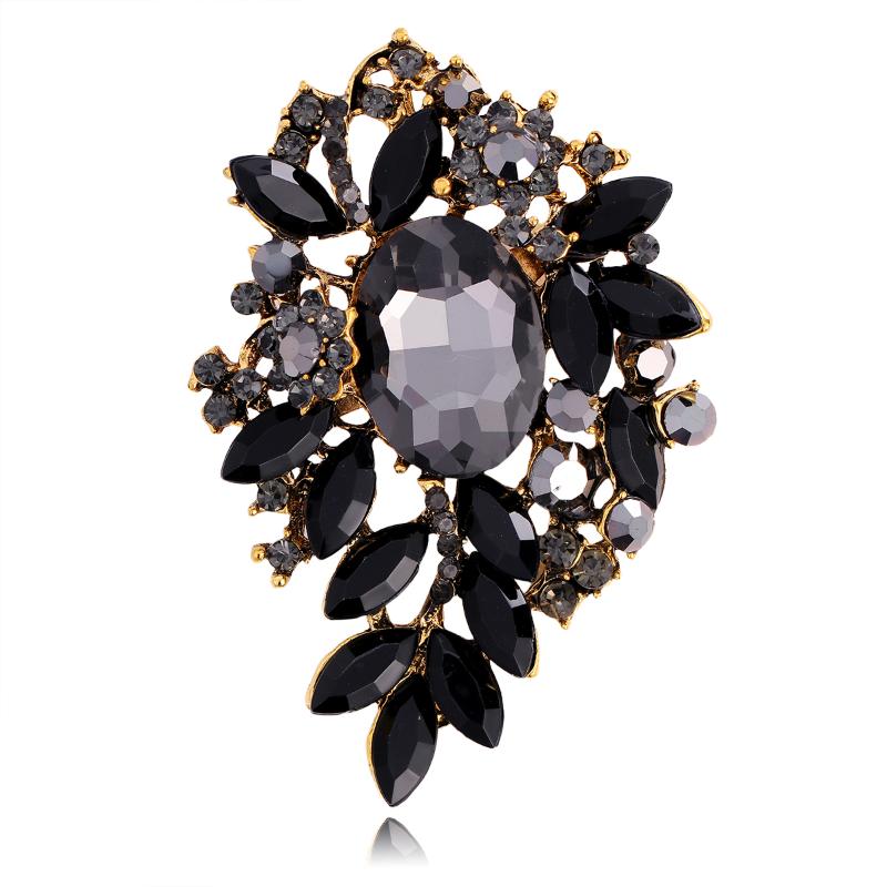 

Luxury Full Exaggerated Broocch For Women Men Elegant Waterdrop Pin Lady Clothing Coat Corsages Accessories