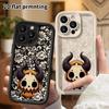 Phone Case: 2D Flat Design Suitable for iPhone 18, 17, 16, 15, 14, 13 Pro Protective Case, Unisex, Skull Demon, Christmas and Halloween Gift