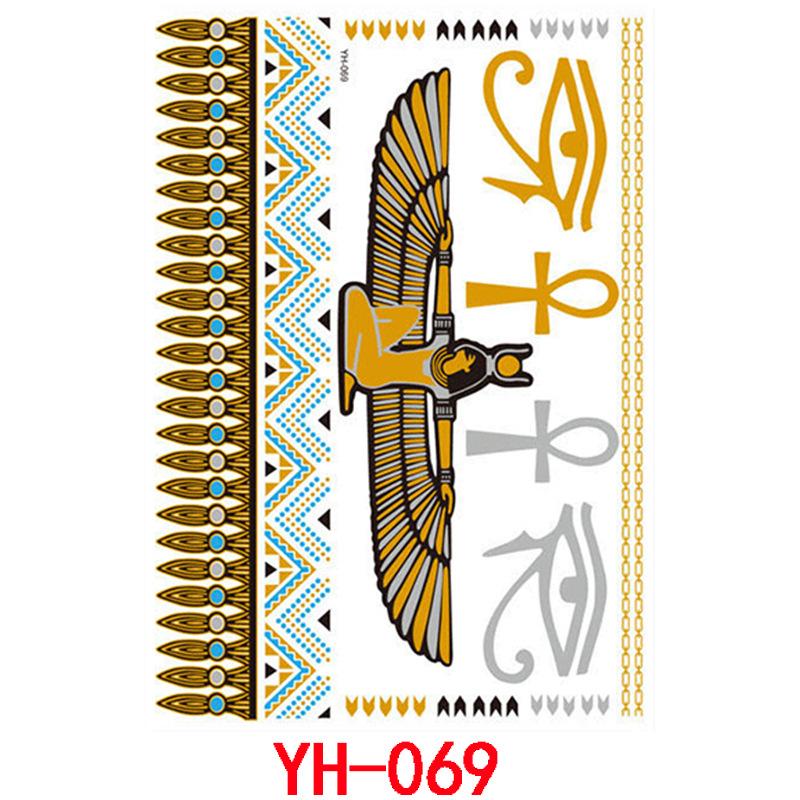 Bronzing Tattoo Sticker, Metal Waterproof Tattoo Sticker, Tattoo