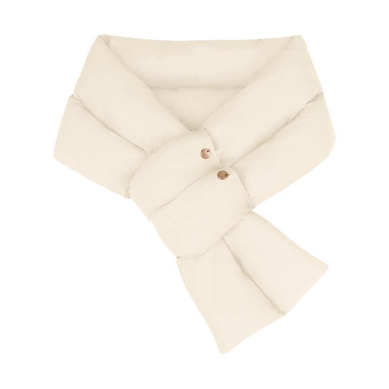 Korean Autumn and Winter Scarf  Down Cloth  Warm Scarf  Women's High End Fashion and Versatile Outdoor Men's Neck Protection and Cold Protection Scarf