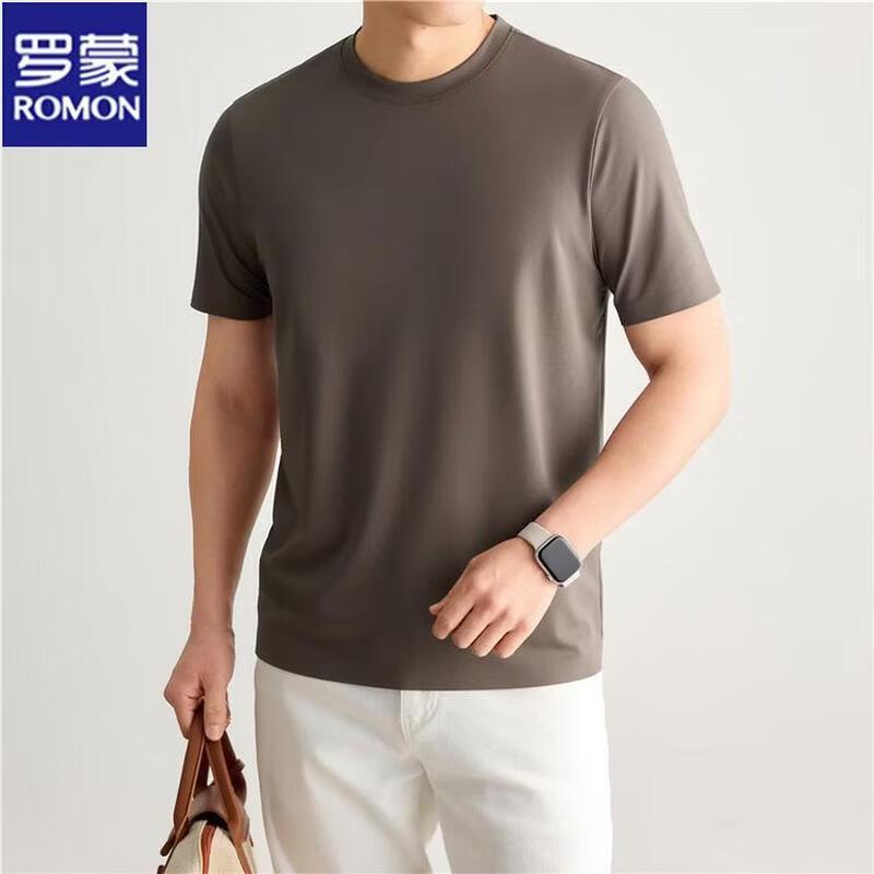ROMON Men's Lyocell Blend Short Sleeve T-Shirt