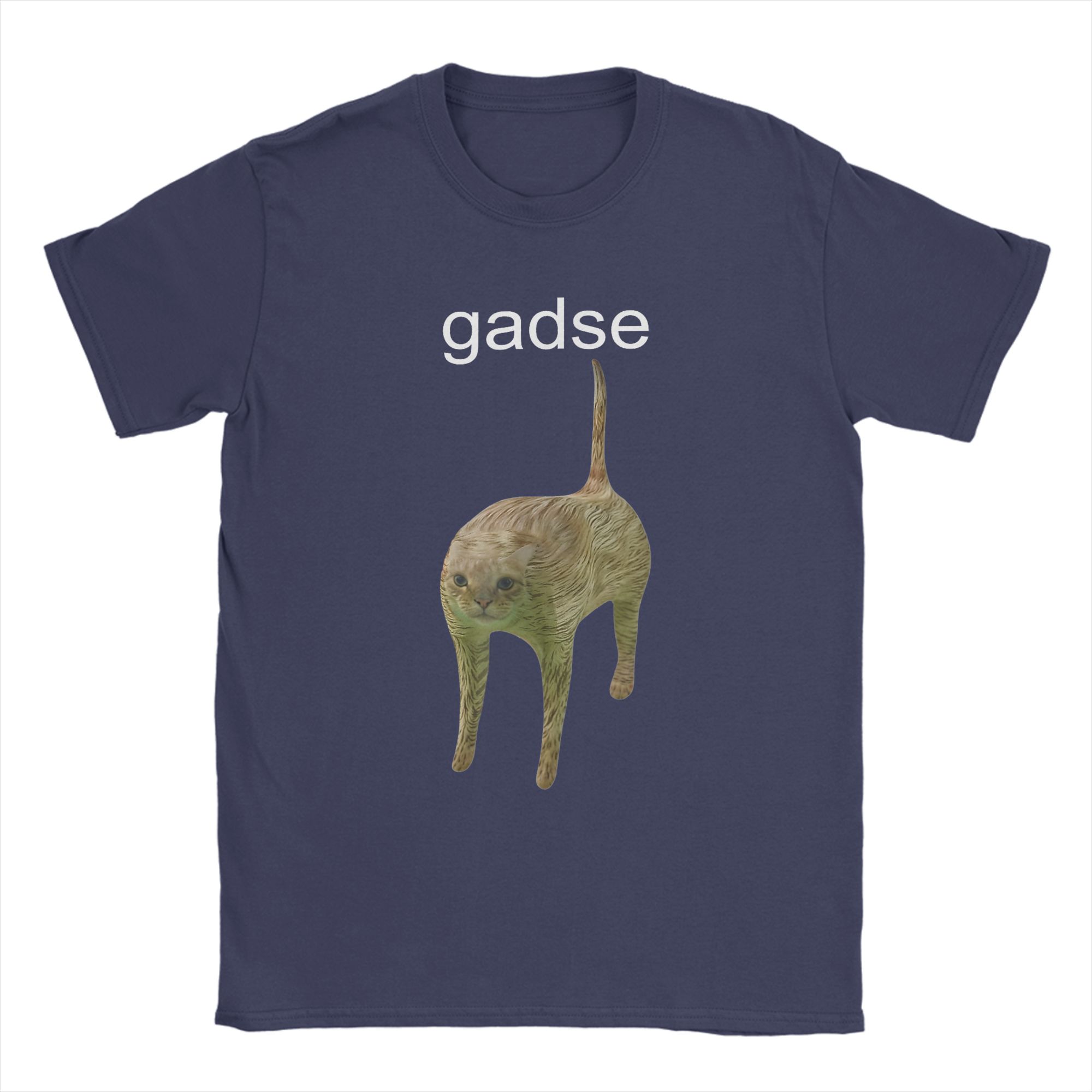 

Vintage Gadse Cat Meme T-Shirts for Men Round Neck 100% Cotton T Shirts Funny Brain Rot Short Sleeve Tee Shirt Plus Size Tops XL