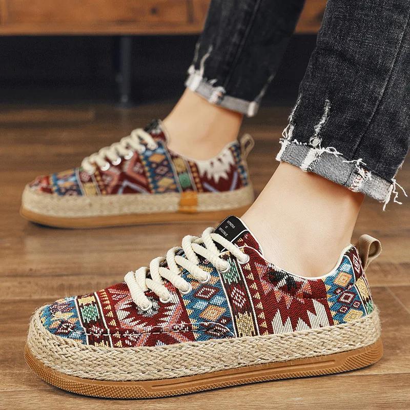 Mode Neue Canvas Sneakers Schuhe für Herren Sommer Espadrilles Herren Freizeitschuhe Mann Männlich Bequeme Walking Sneakers Herrenschuhe