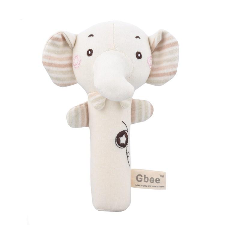Gbee Organic Cotton Baby Rattle - Newborn Soothing Toy 0-1 Year