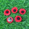 5pcs Vintage Red Poppy Flower Brooches - Elegant Resin Fashion Jewelry for Men & Women, Perfect for Clothes, Backpacks, Hats