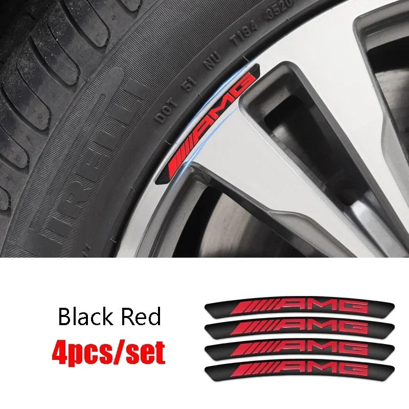 Car Sticker 4Pcs Car Wheel Badge Sticker Emblem Decoration for  Mercedes Benz W124 W205 W211 W203 W204 W168 CLA CLK CLS GLA GLC
