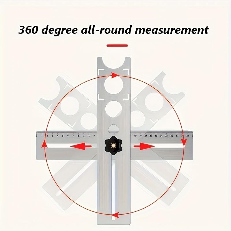 360 Degree Adjustable Universal Tile Marble Glass Ceramic Floor Drilling Hole Tools Hole Opener Locator Position Ruler Puncher