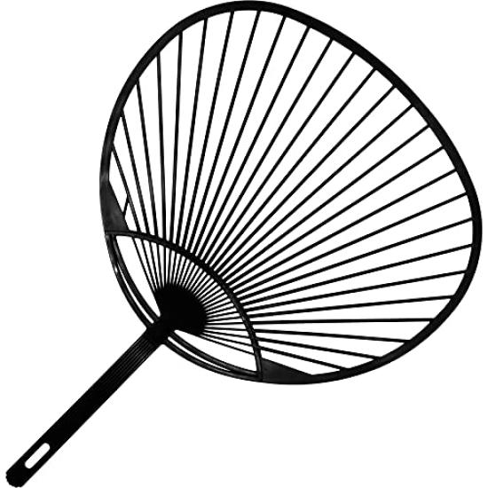 Set of 10 Fan Ribs for Handmade Fan Ribs Japanese-made (standard Size, Width 242mm, Height 344mm) (black)