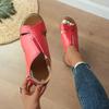 Plus Size Casual Sandals 2025 Summer New Fashion Retro Open-toe Round Toe Beach Roman Sandals