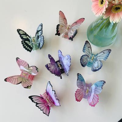 1 pièce Style Papillon Acétate 3D Floral Pince Requin Épingle à Cheveux Arrière pour Femme - Accessoire Capillaire Premium Scintillant