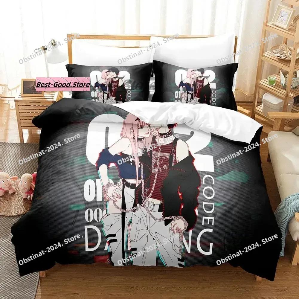 Darling In The Franxx Bedding Set Single Twin Full Queen King Size Bed Set Aldult Kid Bedroom Duvetcover Sets 3D bed sheet set