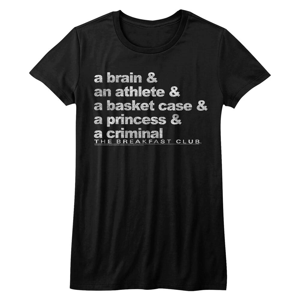 The Breakfast Club Brain Athlete Princess Women's Fitted T Shirt Classic Movie