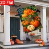 2D Flat, 2D Flat Autumn Thanksgiving Maple Leaf Patriotic American Farmhouse Garden Flag_1 (1)- Outdoor Garden Flag Double-sided Home Decoration Court