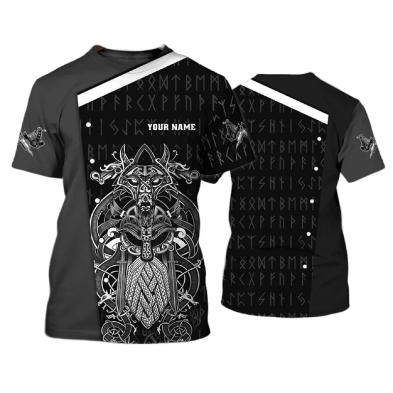 T-shirt Pour Homme Drôle Tatouage Harajuku Streetwear Loisirs Col O Oversize Manches Courtes Hauts Tendance Mode Nom Impression Personnalisée T-shirts