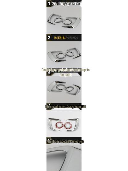 Electroplated Front Fog Light Cover for 13 Jin Xuan Models - Car Body Decorative Accessory