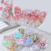 3D Flower Leaf Nails Art Charms Rose Flower Nail Charms for DIY Jewelry Making
