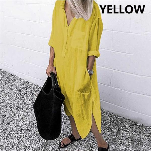 oversized maxi dress with pockets