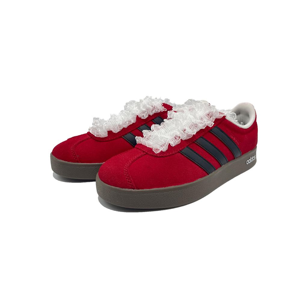 Adidas Neo VL Court Lifestyle Red Night Lightweight Anti Slip Low top Skateboard Shoes Unisex Black Red HQ1802(Team847-)