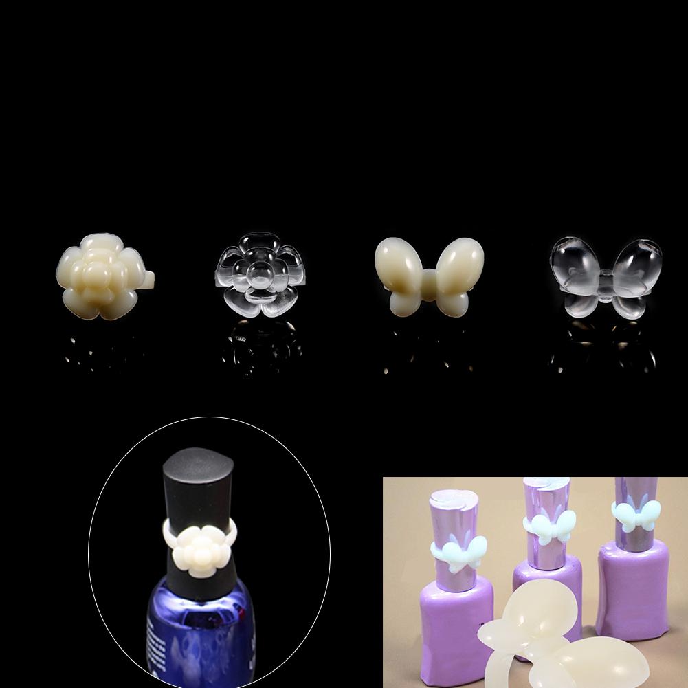50Pcs/Set Nail Chart Ring Flower Butterfly Manicure False Tip Polish Gel Color Display Tool